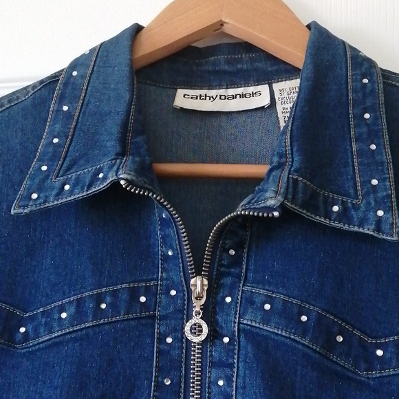 Vintage Cathy Daniels Denim jacket Sz M - Picture 2 of 8